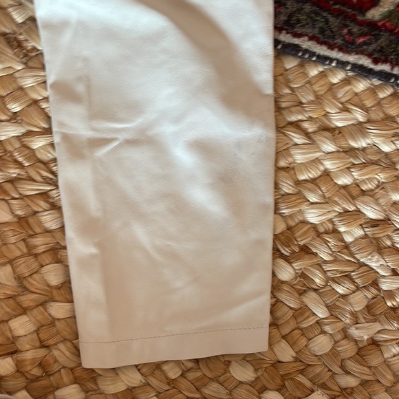 Zeynep arcay 100% leather white high waisted pants fully lined in 100% silk - Picture 12 of 13